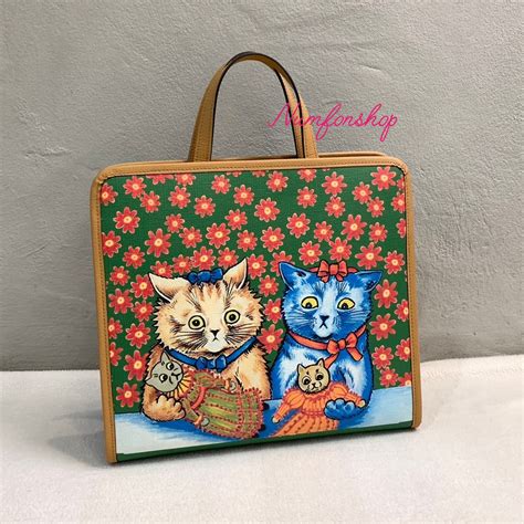 Gucci kids Kitten Print Tote Bag มือสองสภาพดี